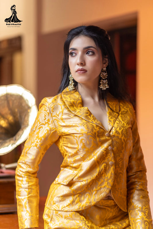 Golden Shadow Blazer Suit