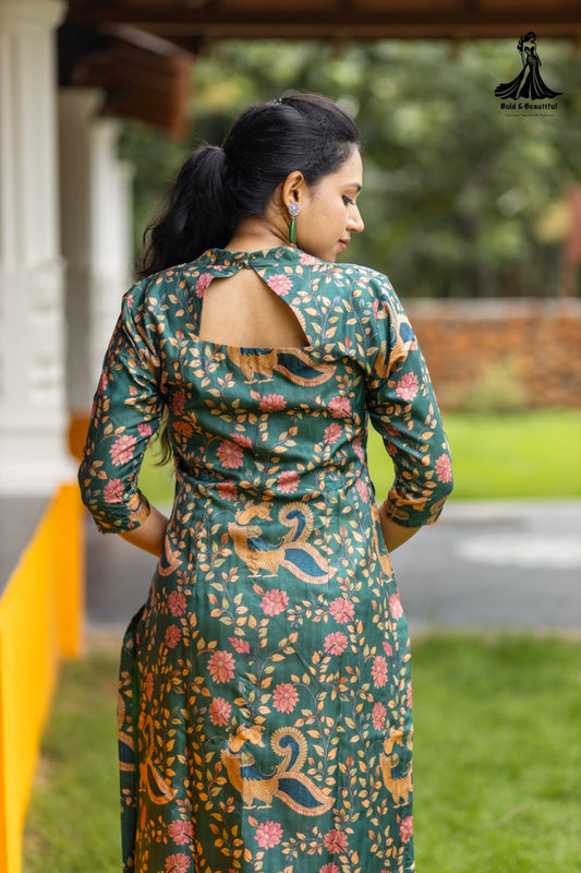 Peacock Blossom Kurti
