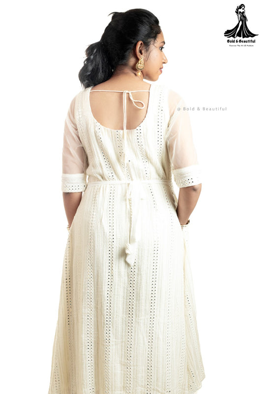 Ivory Illusion A-Line Frock