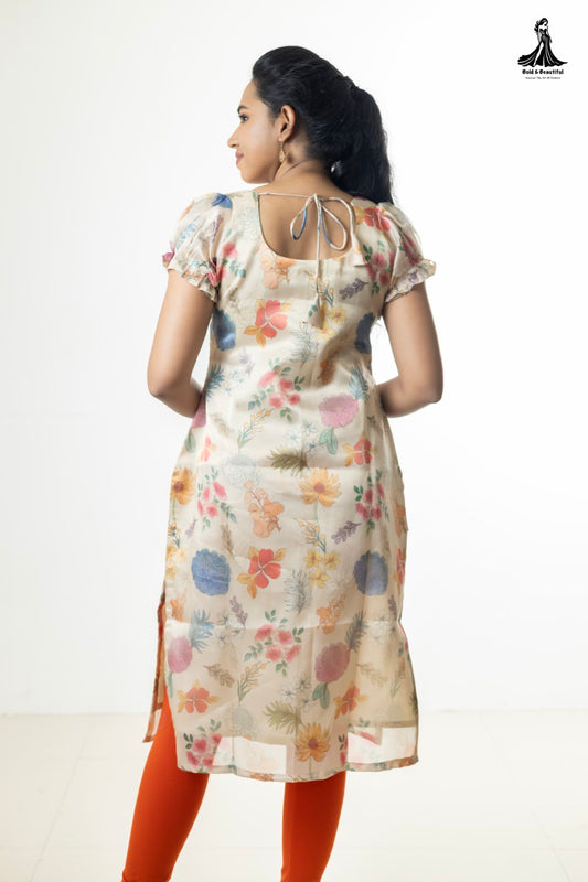 Rainbow Floral Kurti