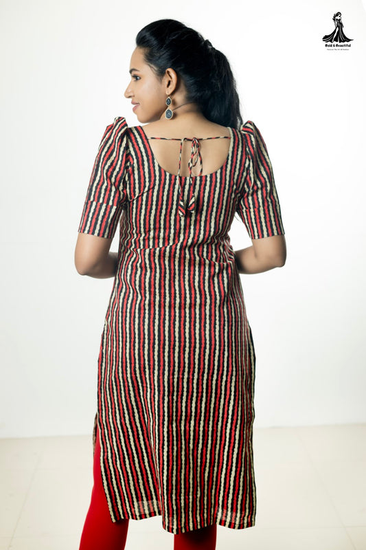 Bold Stripes Kurti
