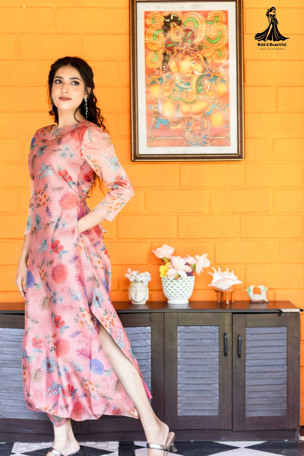 Blush Horizon Dothi Suit