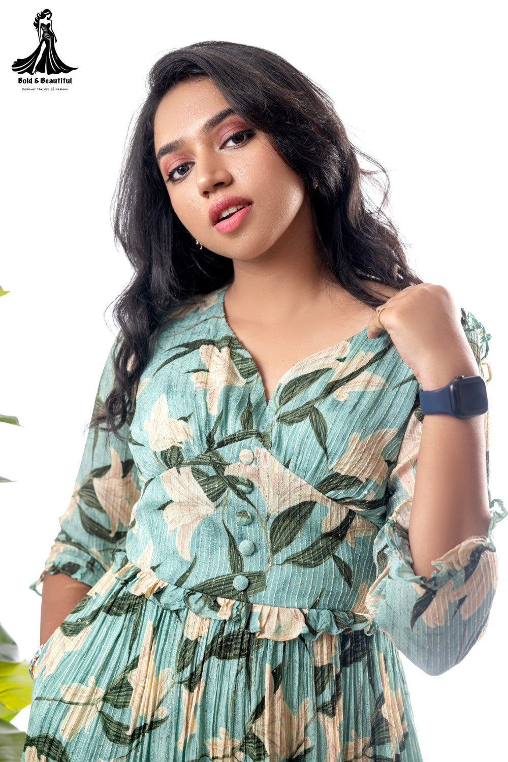 Aqua Fern Dress