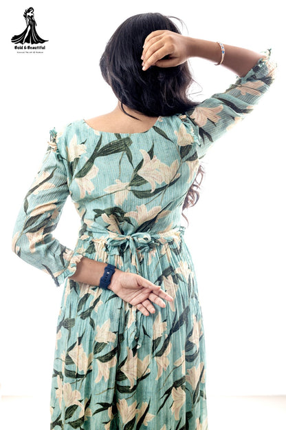Aqua Fern Dress