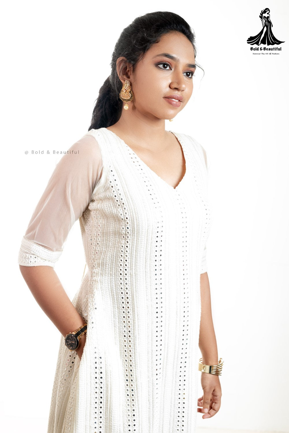 Ivory Illusion A-Line Frock