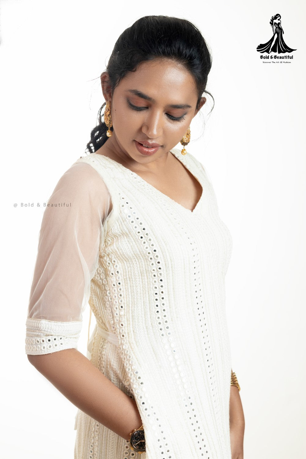 Ivory Illusion A-Line Frock