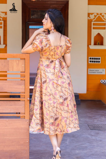 Dusky Gold Kalamkari