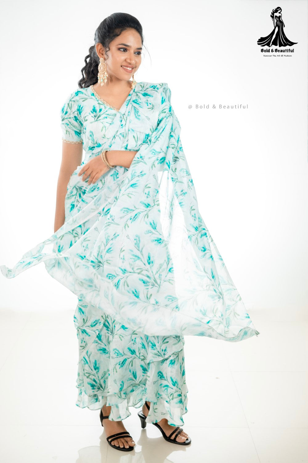 Verdant Dream Saree Frock