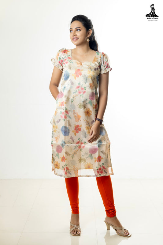 Rainbow Floral Kurti