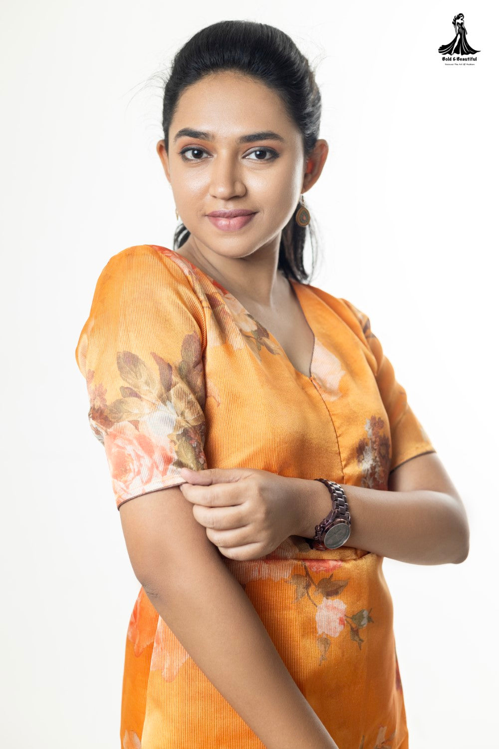 Tangerine Bloom Kurti
