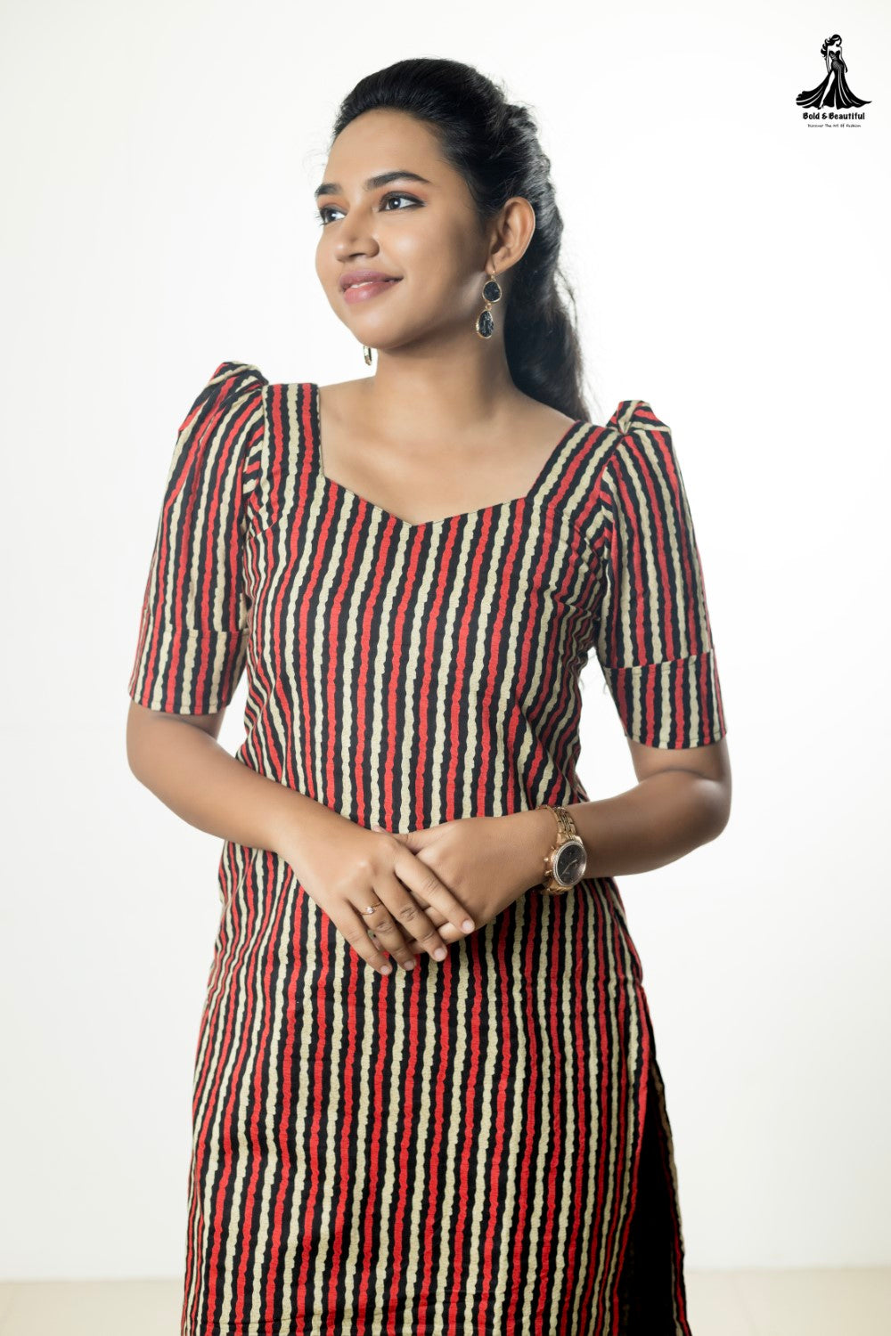 Bold Stripes Kurti