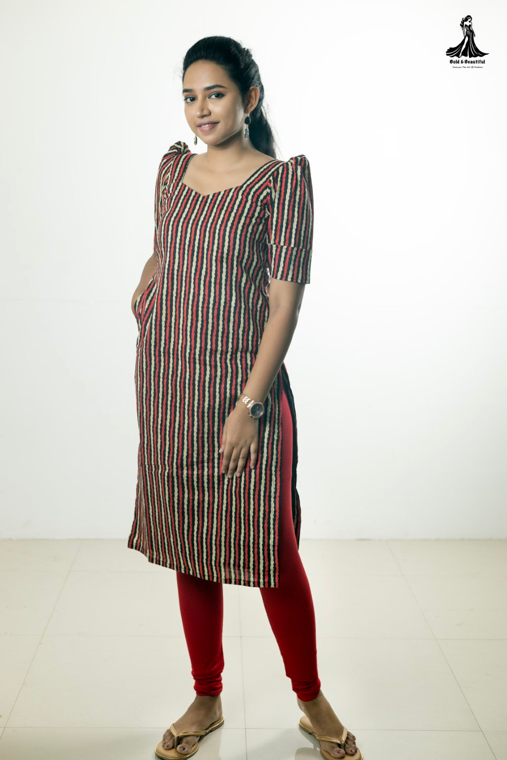 Bold Stripes Kurti