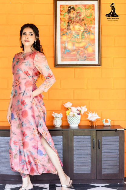 Blush Horizon Dothi Suit