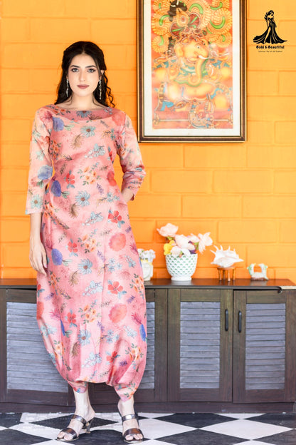 Blush Horizon Dothi Suit