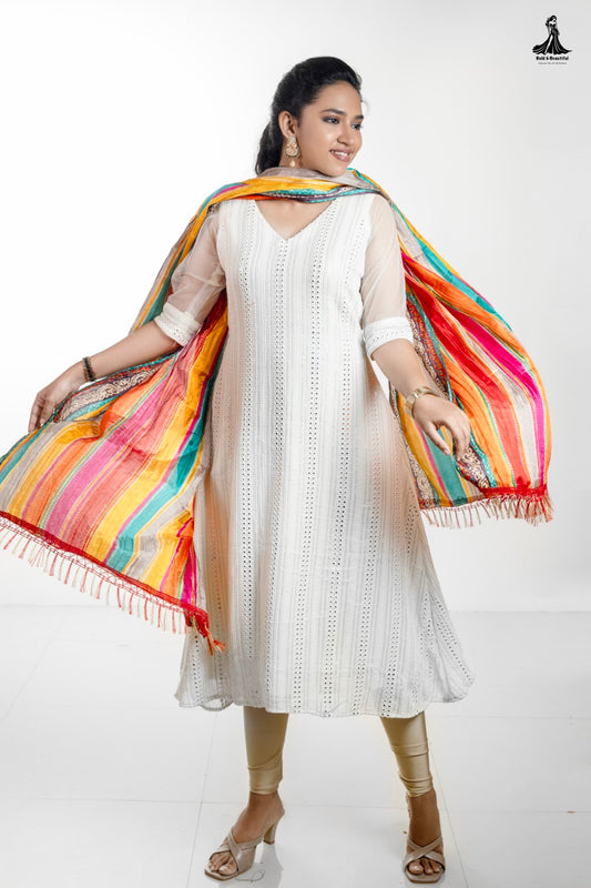 Ivory Illusion A-Line Frock
